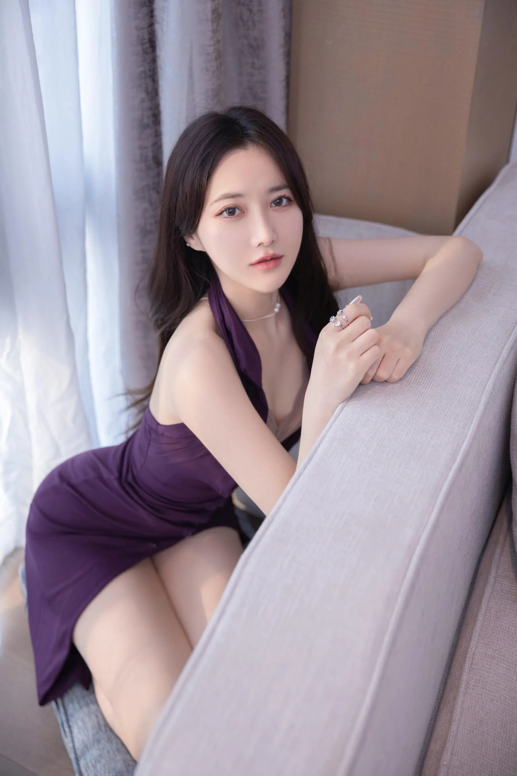 NO.0039 秀人名模鱼子酱Fish内部私购未上架《紫衣佳人》写真 [67P]插图3